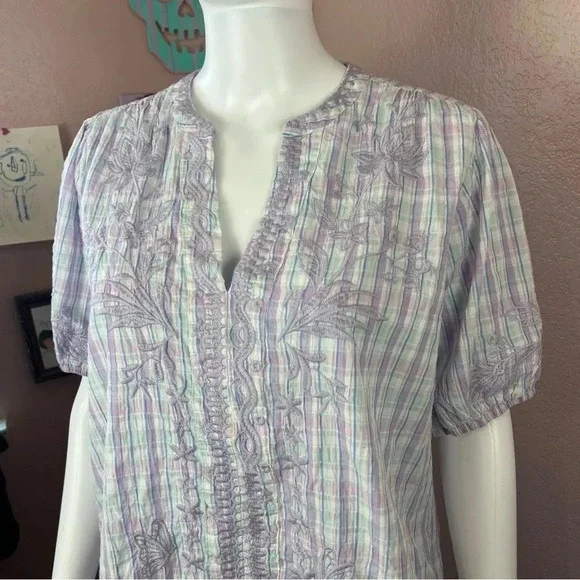 Johnny Was Puff Sleeve Blouse - Picture 11 of 13